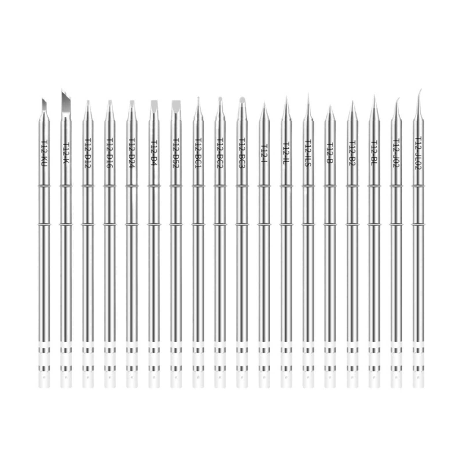Punte per saldatore per strumenti di saldatura elettrica, compatibili con kit stazione FX951, set di punte di ricambio T12 per saldatura di precisione