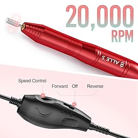 20000RPM Electric Nail Drill Compact Portable Efile Professional Manicure Pedicure Nail File Drill Kit for Acrylic, Gel Nails and Home Salon Use