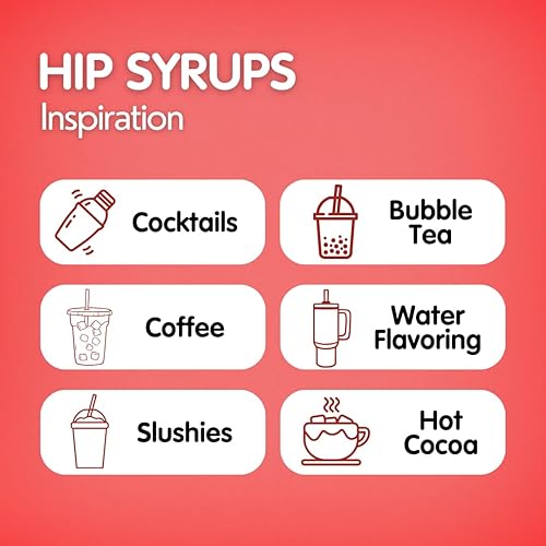 Miniatura 5 de Hip Syrups - Jarabe sin azúcar de lichi diseñado para el sabor del agua, té de burbujas, té Boba, cócteles, sabor a lichi, sin azúcar