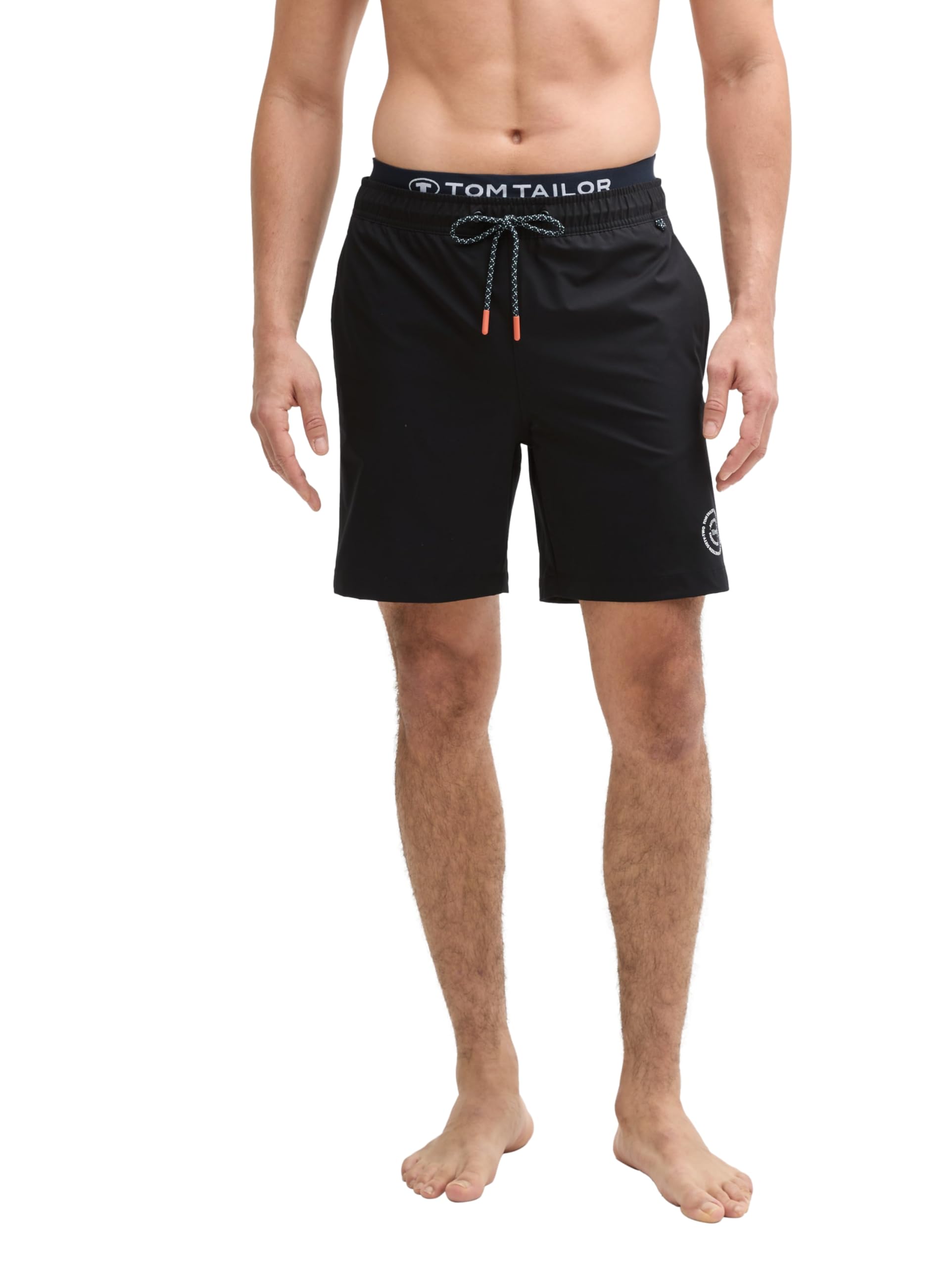 TOM TAILOR Men's Swimming Shorts with Elastic Logo Waistband