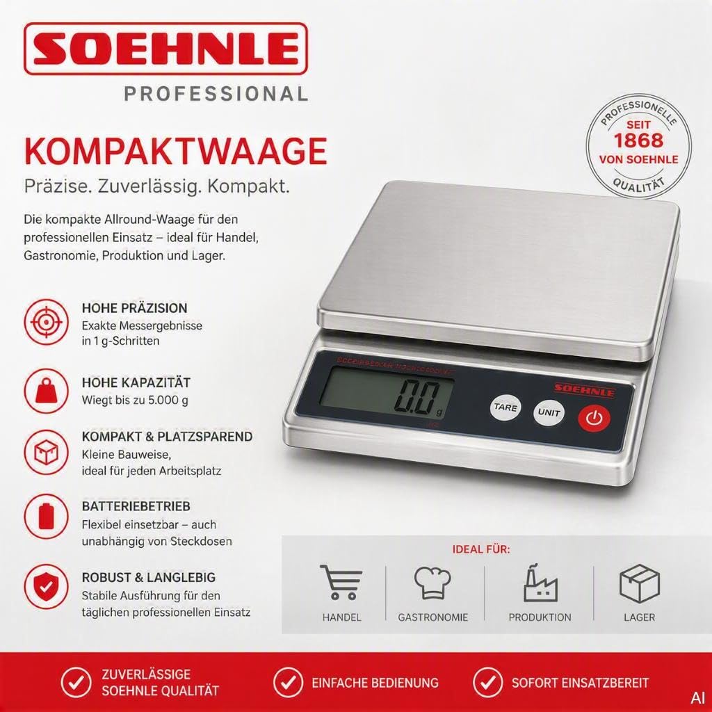 SOEHNLE PROFESSIONAL waga kompaktowa 9202 do 500 g – 0,1 g