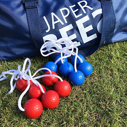 JaperBees Ladder Ball Toss for Outdoor Lawn Game with Heavy Duty Structure and Fasion Carrying Bag (Premium)