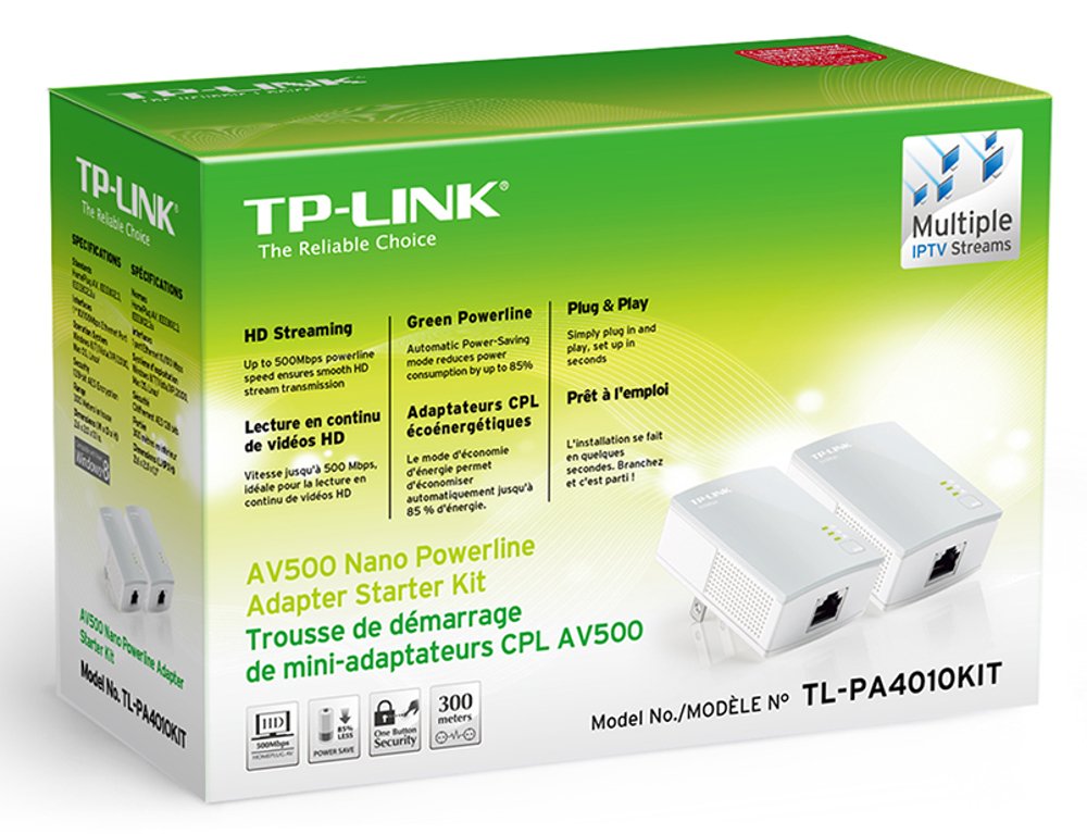 TP-Link TL-PA4010KIT Starter Kit con Nano Adattatori Powerline AV600