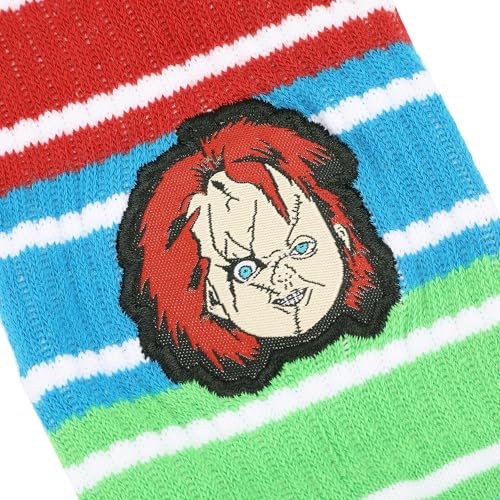 Bioworld Chucky Chucky Head Embroidery Mens Athletic Crew Socks4