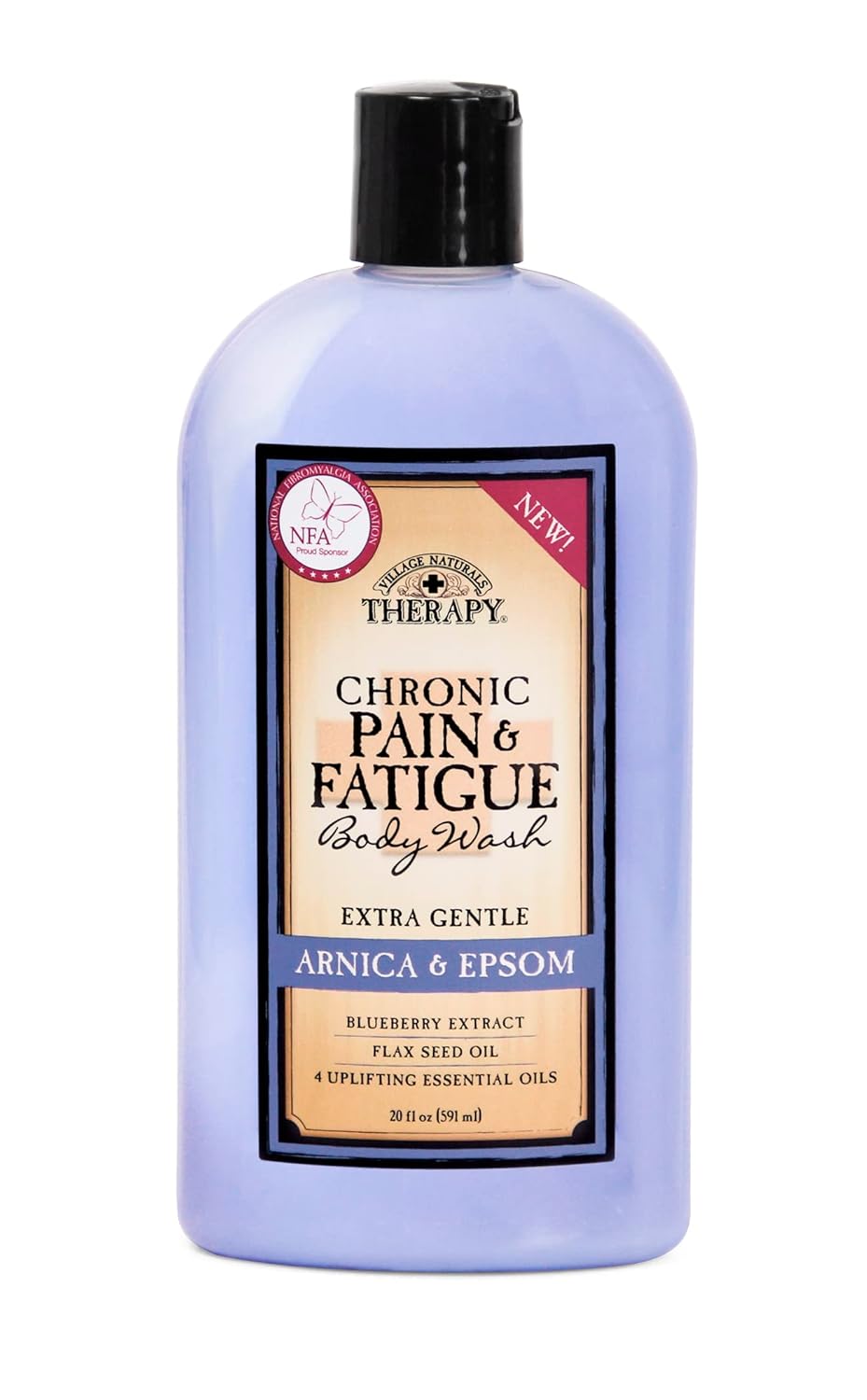 Village Naturals Therapy Chronic Pain & Fatigue Body Wash 20 fl oz