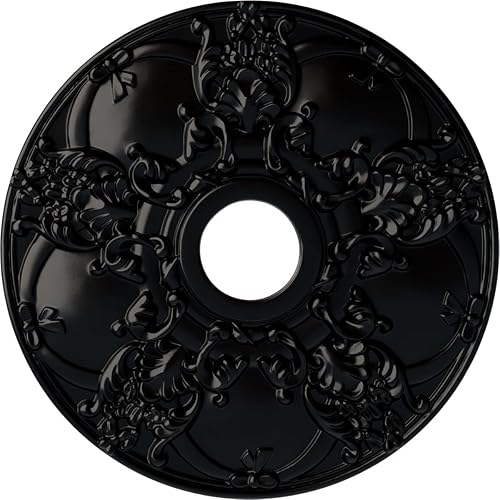 Vista 169 de Ekena Millwork CM18NOPOS Medallón de techo Norwich, 45.72cmOD x 8.97cmID x 1 3/8"P, pintado a mano cobre pulido