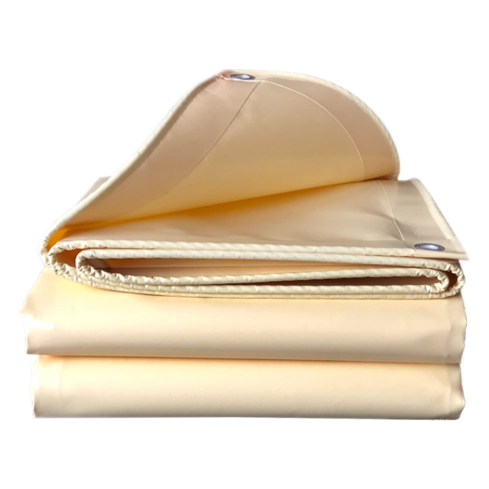 Tenda Telone Pieghevole Impermeabile Telone Resistente per Mobili da Giardino da Campeggio Telo di Copertura con Occhielli Telo di Fondo 3x3m 0,45mm, Beige (Dimensioni:1.5x6m)
