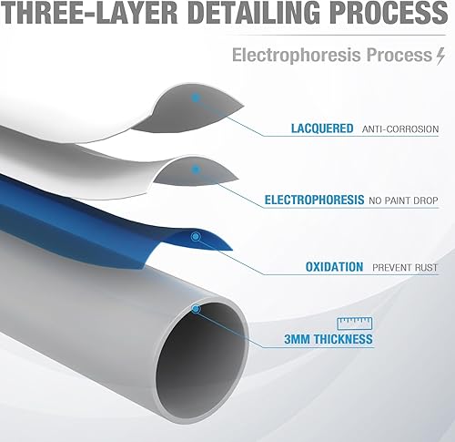 Miniatura 5 de HBTower Escalera de 2 escalones, taburete de 2 escalones para adultos, taburete plegable de 2 escalones con mango acolchado, capacidad de 330