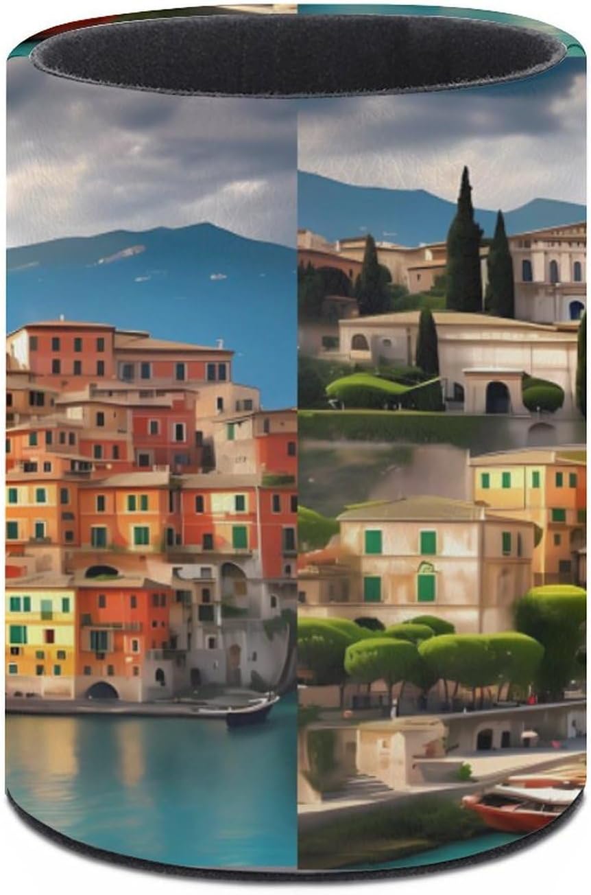 Office Beautiful Italy Desk Organizer Pen Holder Round image 3