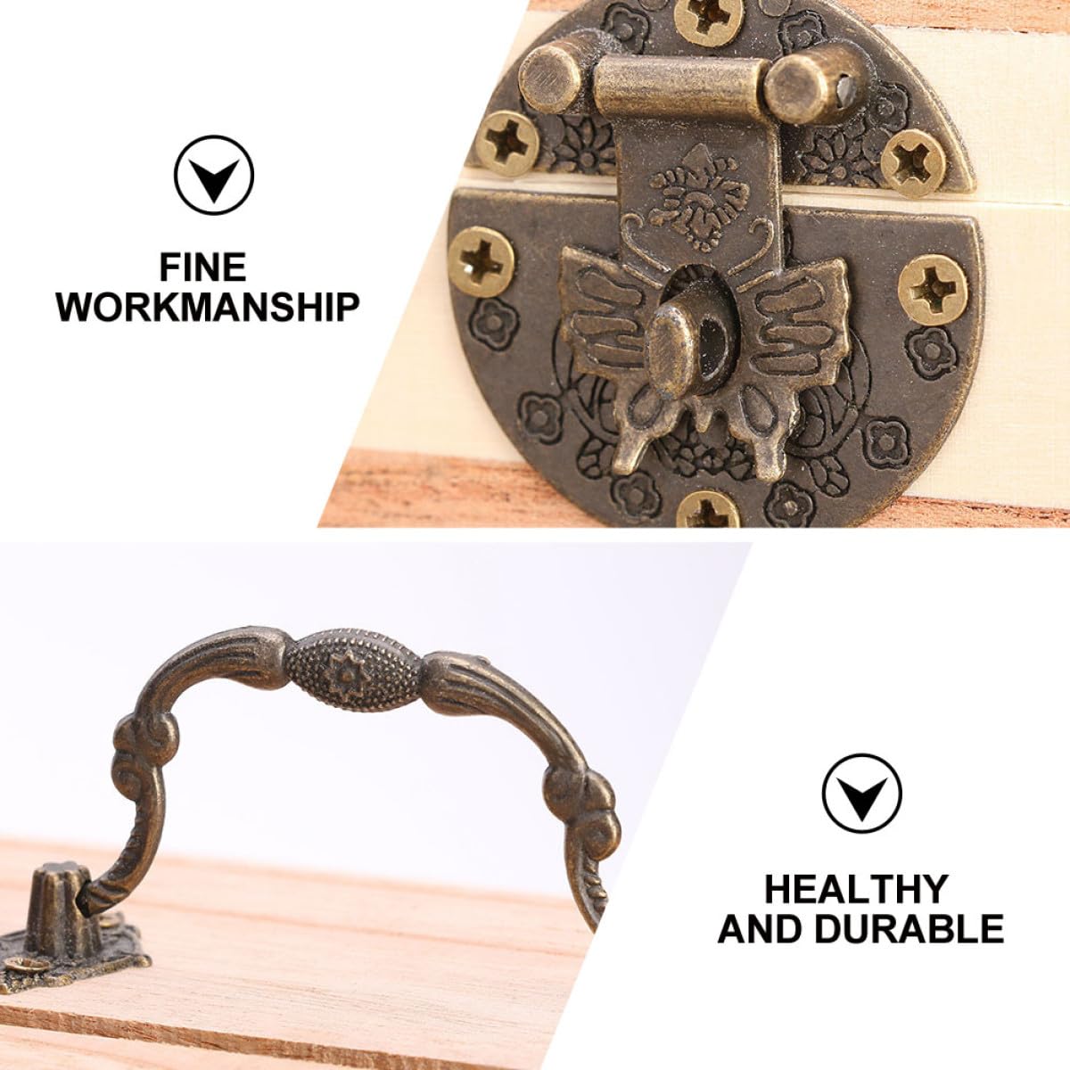 Homoyoyo Tirelire Bois Marron Cadenas pour Garçon et Filles, Coffre Trésor Sécurisé, Favorise L'épargne Quotidienne Rangement des Pièces