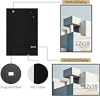 Vista 7 de Lavezee 12x18 Poster Frame Black 6 Packs, Lightweight 12 x 18 Picture Frames for Wall Mounting, Display 12 by 18 Pictures, Posters & Art Prints