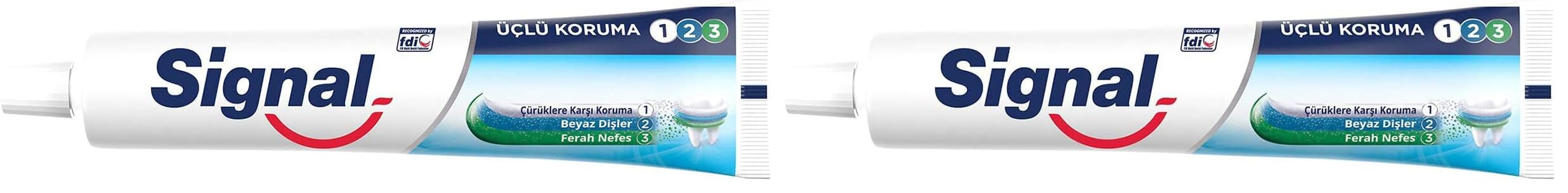 Signal Diş Macunu Üçlü Koruma Çürüklere Karşı Beyaz Dişler Ferah Nefes 50 ml 2li paket