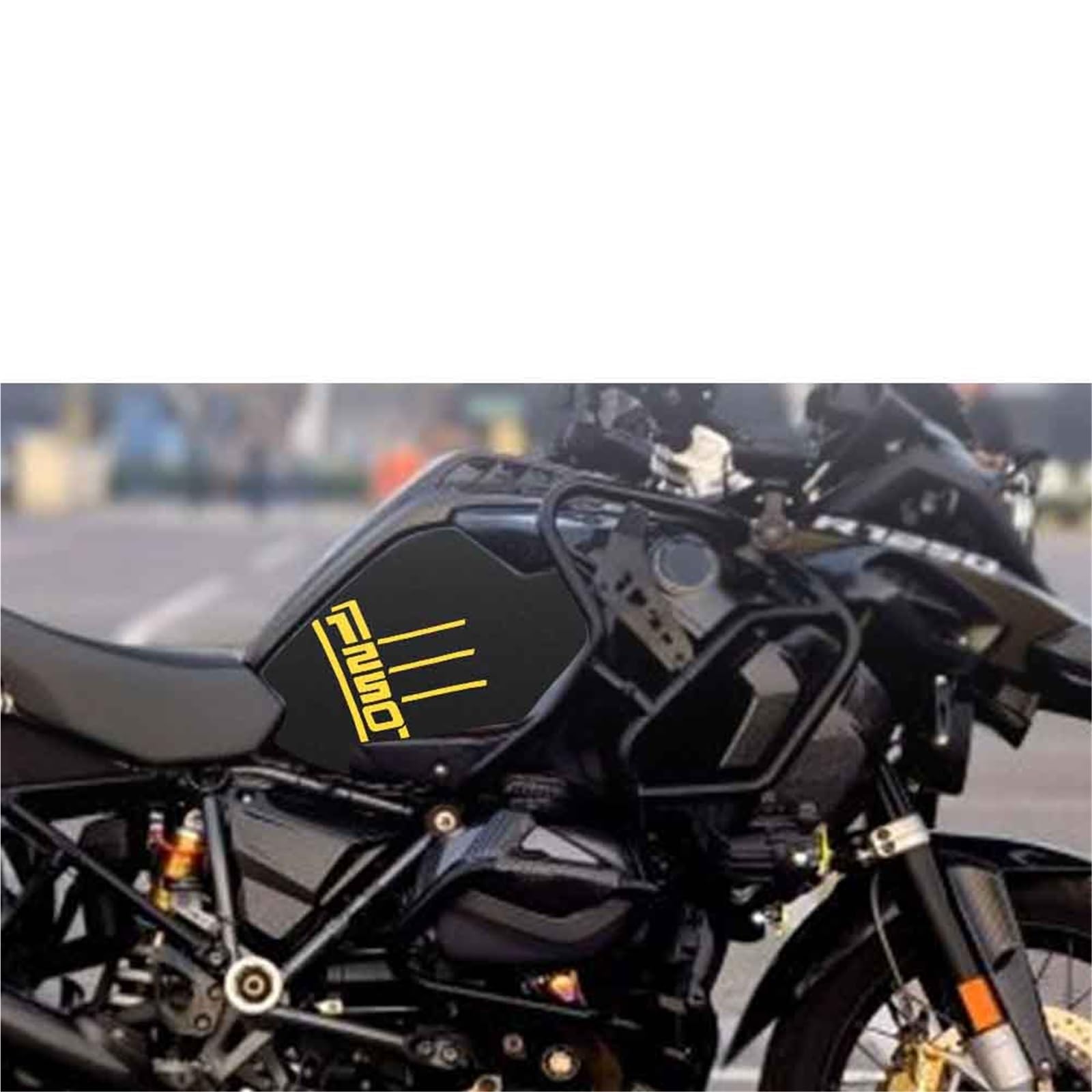 Dla BMW GS 1250 R Adventure R1200GS ADV GS1200 R1200 2013-2024 naklejka z motywem kości ryby PCW ochraniacz na zbiornik motocyklowy pasuje