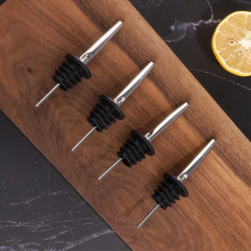 Pafusen 12 Pack Liquor Pour Spout With Dust Caps - Bottle Pourers for Alcohol, Olive Oil - Speed Pourers, Bar Bartender Accessories