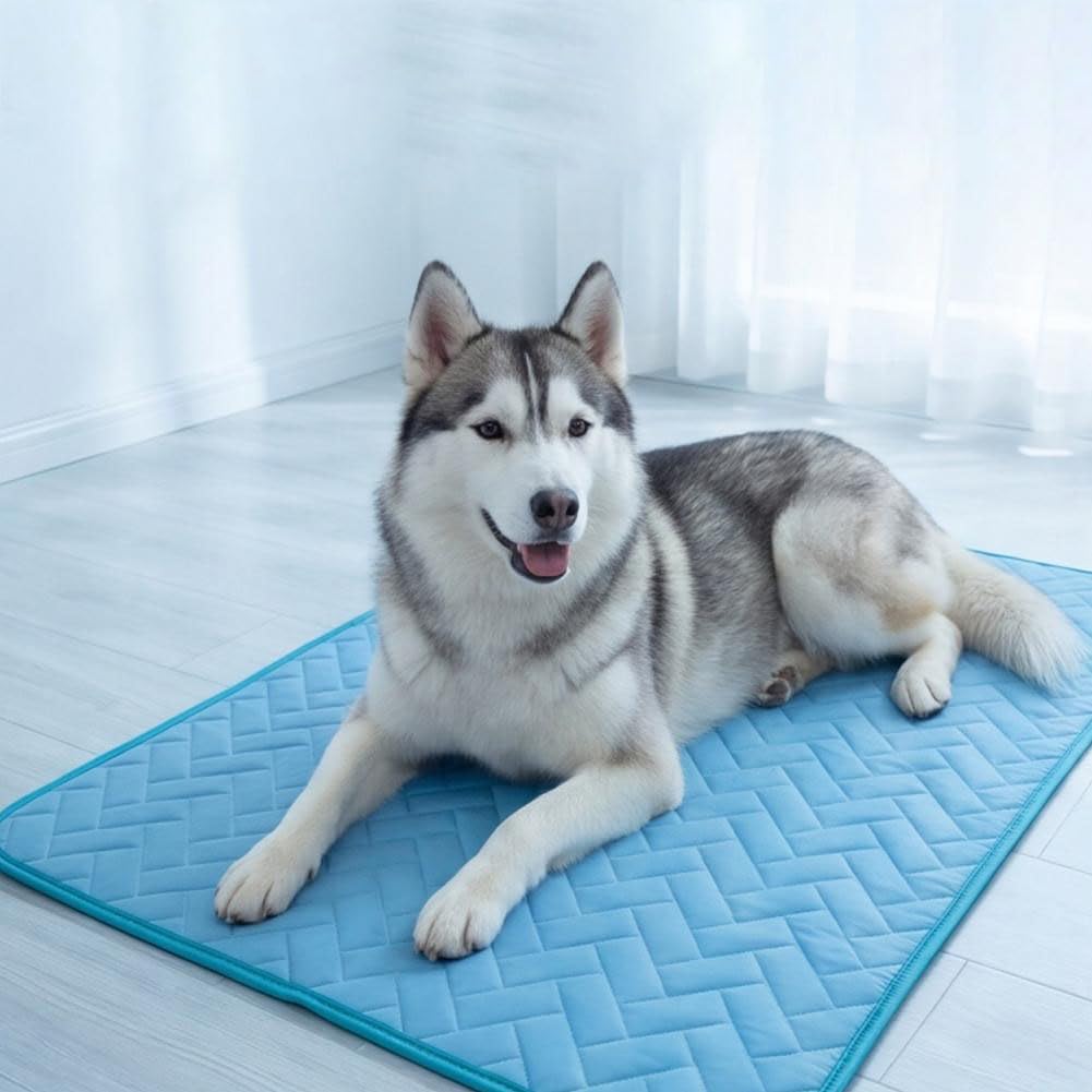 Cikiki Pet Cooling Mat for Dogs,Self Dog Cooling Pad for Large, Medium & Small Dogs,Portable Washable Pet Kennel Mat for Indoor, Outdoor, Couches, Crates, Car Seats