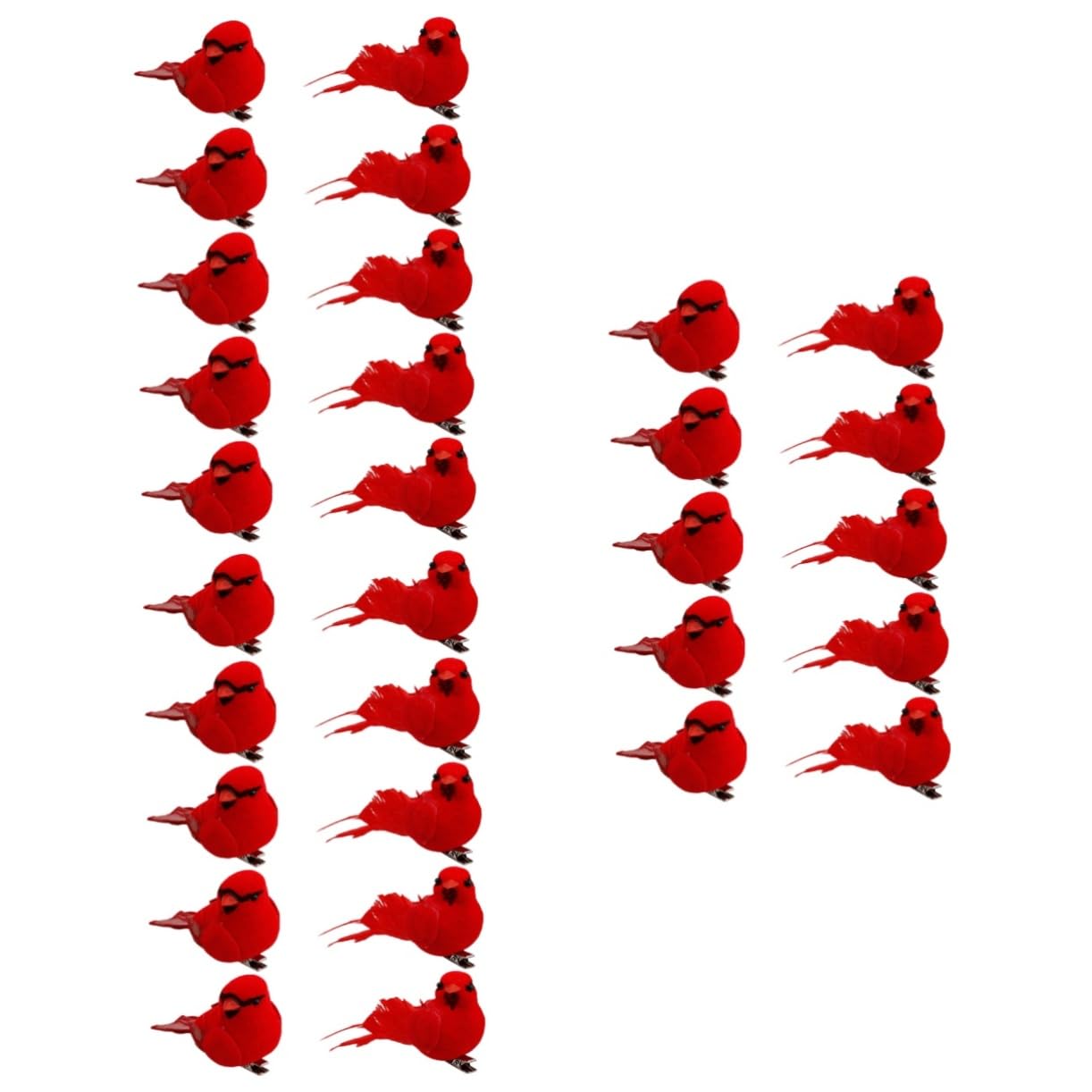 IMIKEYA 30 STK Weihnachten roter Vogel Anhänger Weihnachtsdekorationen gewürzeset weihnachtsvögel mittelstücke weihnachtskardinal floral rot Christbaumschmuck Vögel DIY Dekoration Schaum