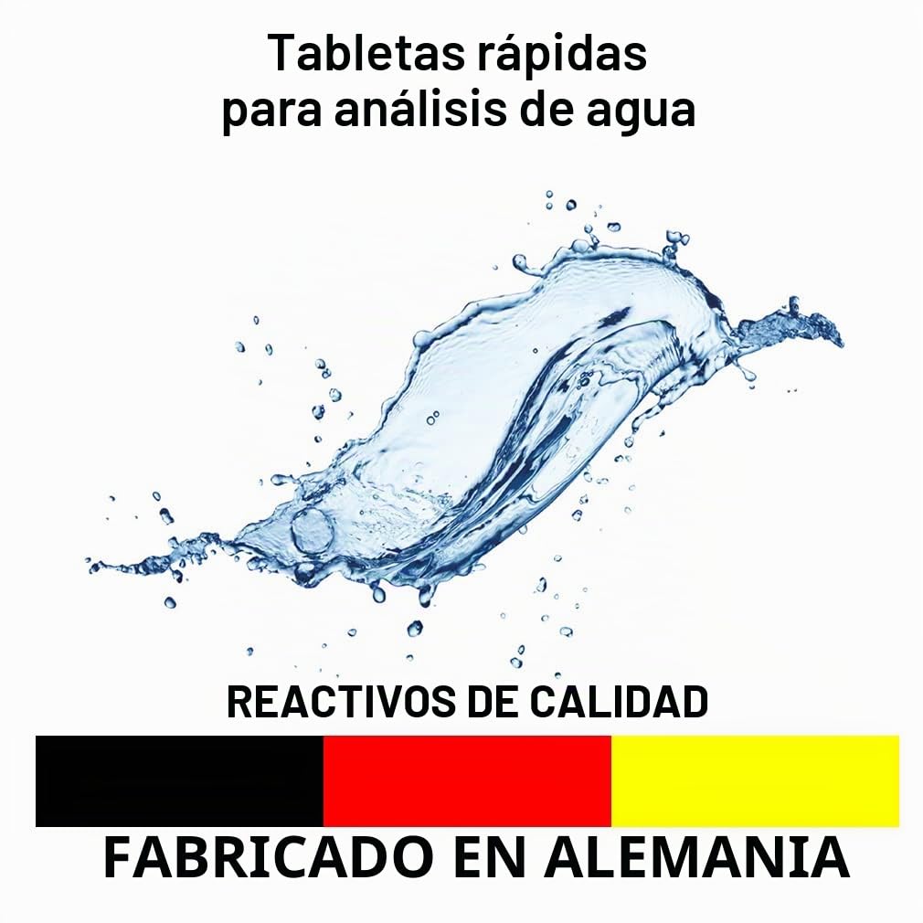 smardy Probador Kit - 240 Pastillas de Prueba Rápida para Agua Potable, Acuario, Piscina - 120 Phenol Red (Valor de PH) y 120 DPD1 (Cloro libre, Bromo) & 1x Medidor de Agua & Caja de Almacenamiento