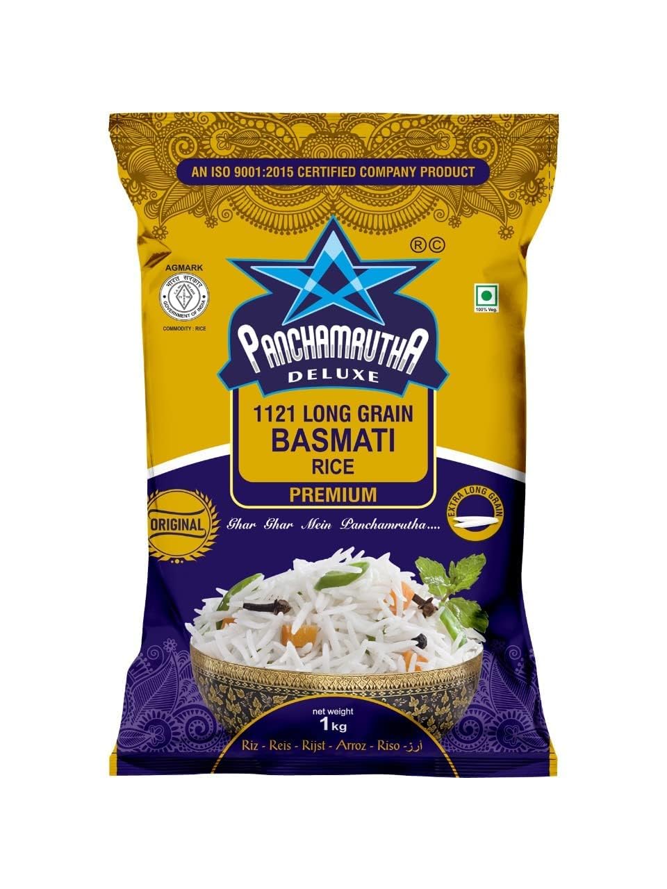 PANCHAMRUTHA DELUXE 1121 Basmati Rice Extra Long Grain Perfectly Aged Long Grain with Rich Aroma Perfect Fit for Everyday Consumption Basmati Rice (5) (B0CQ7WVN36) Amazon Price History, Amazon Price Tracker