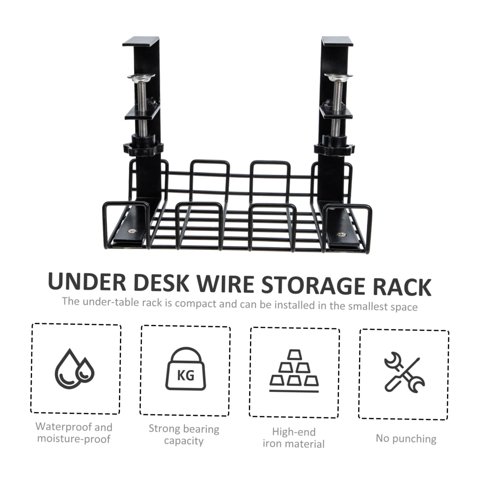 DOITOOL Estante De Almacenamiento De Alambre para Organizar Cables Escritorio Estante De Hierro para Guardar Cables para Uso Oficina