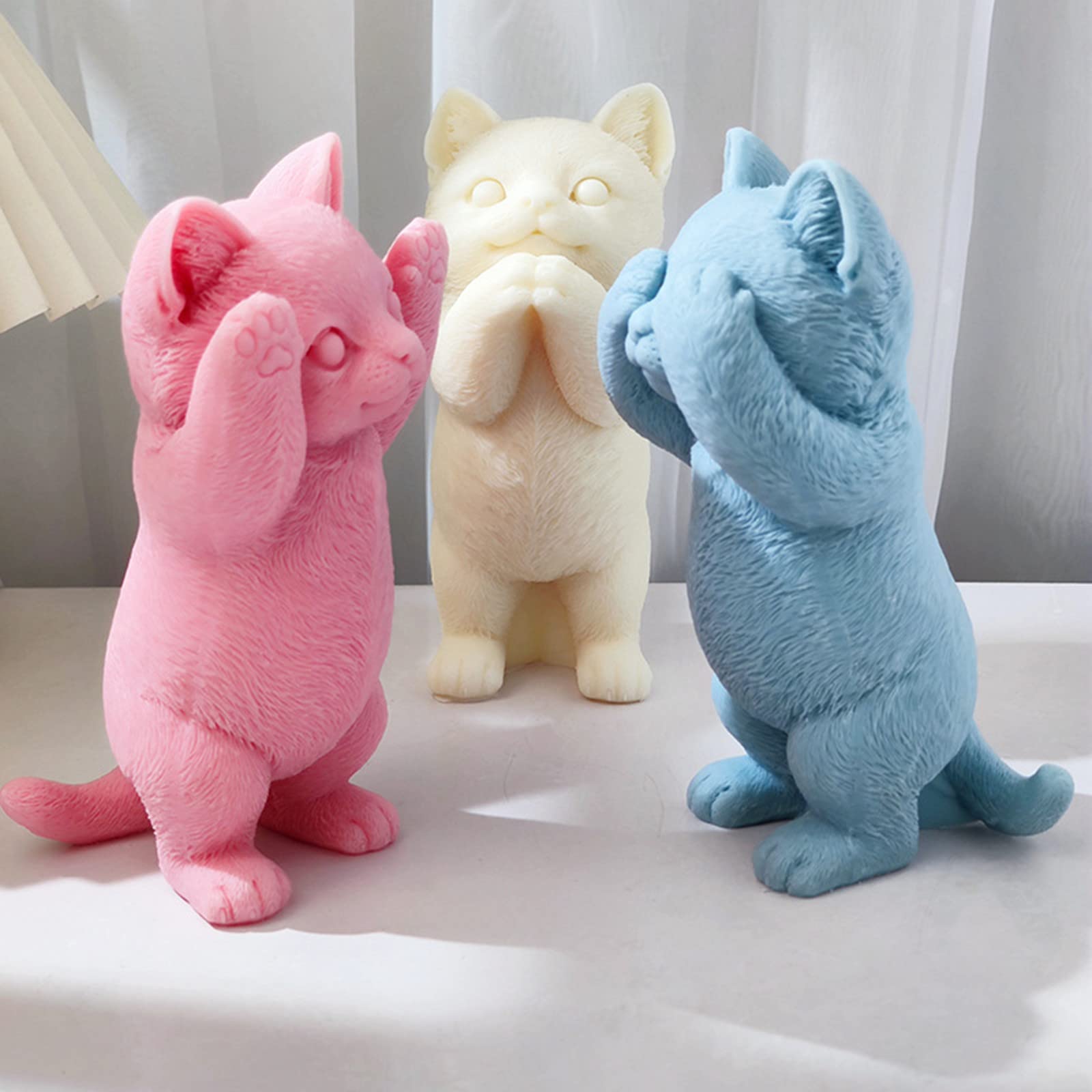 Moule Silicone Animal Chat Chien Bougie, Résine époxy Réutilisable, Décoration Animalière MOULE A BOUGIE - Beaux-Arts Et Loisirs Créatifs