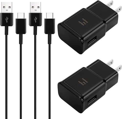 Cargador tipo C de carga rápida, bloque de cargador de teléfono Android con cable de carga USB C de 12 pies para Samsung Galaxy S23S22S21S20S10S10