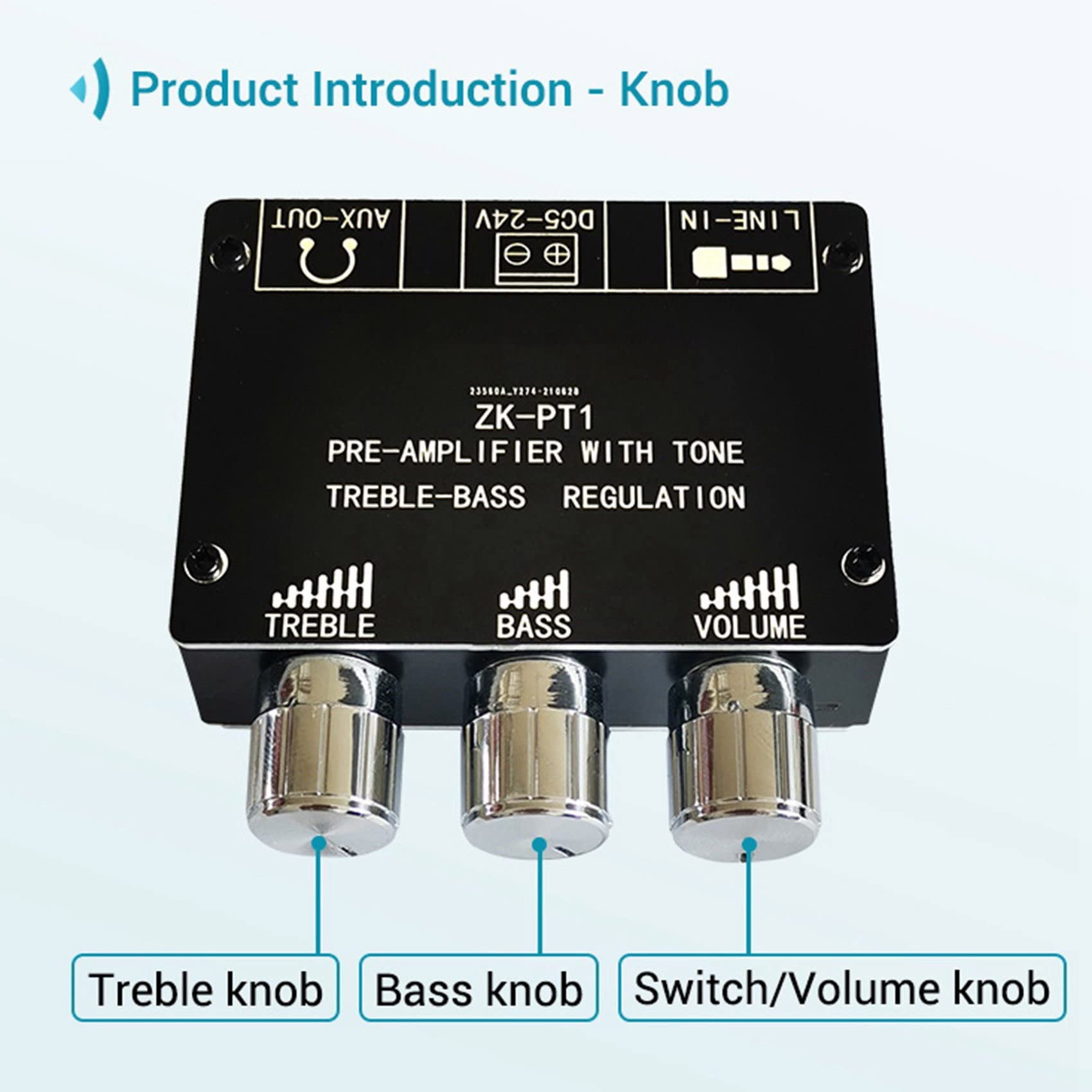 6X Carte de Décodeur Bluetooth 5.0 Carte D'Amplificateur de Pré-Module Stéréo à Faible Bruit à Double Canal -PT1