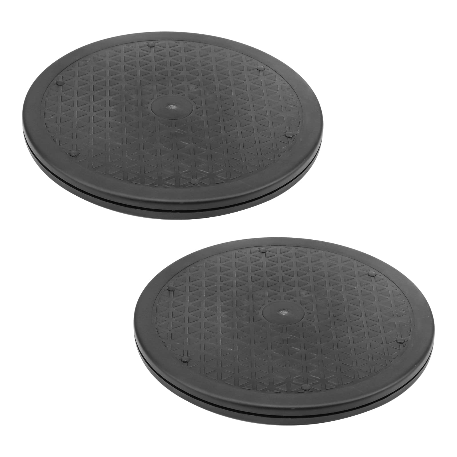 Mukchap Black 2 Pack 10 Inch Rotating Swivel Stand Turntable, 360 Degree Swivel Base Rotating Platform With Steel Ball Bearings, Round Rotating Swivel Stand For Tv, Laptop, Pottery
