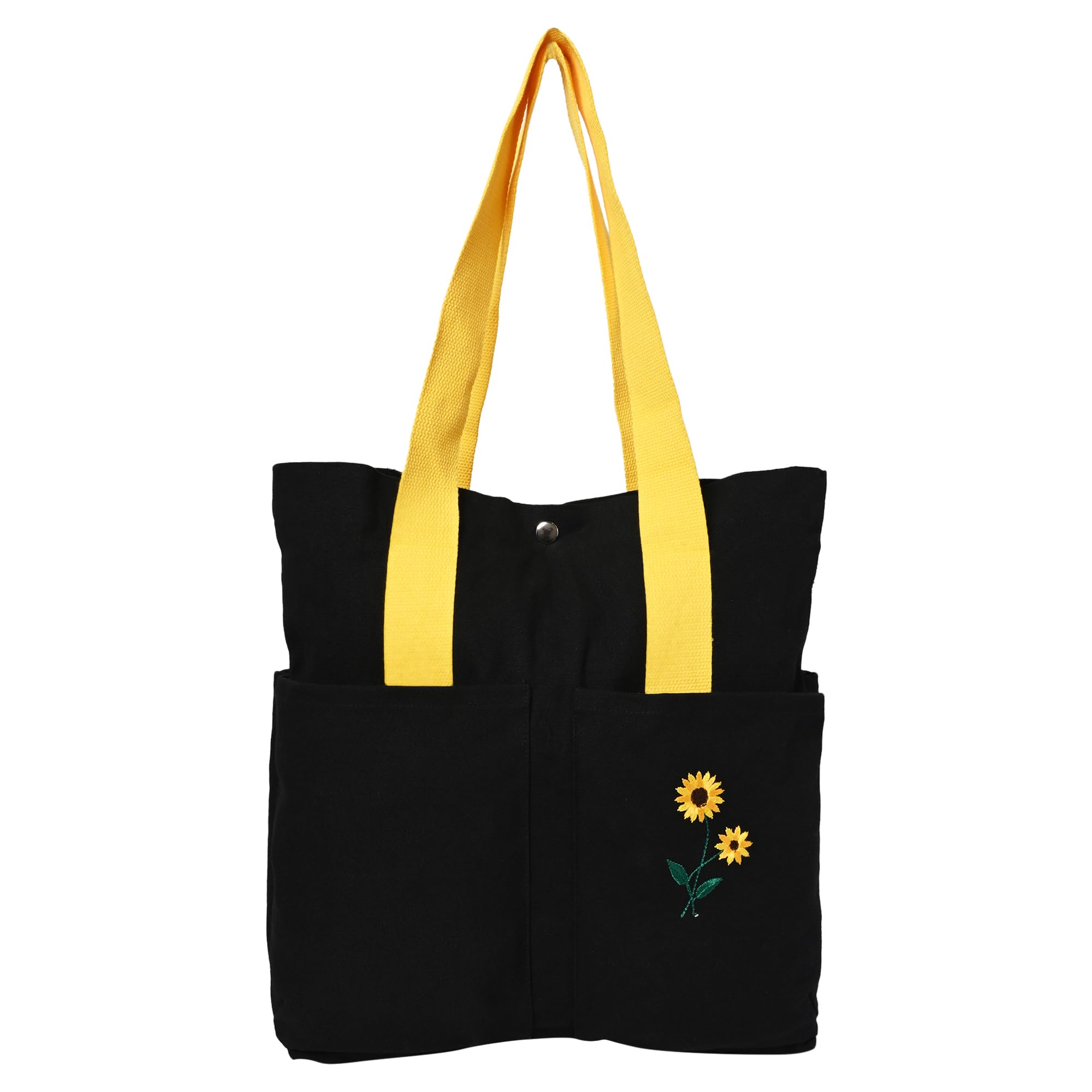 Cotton Tote Bags for Women, College Bag for girls With Inner & Outer Pockets, Utility Tote bags for Shopping, Travel & Daily use