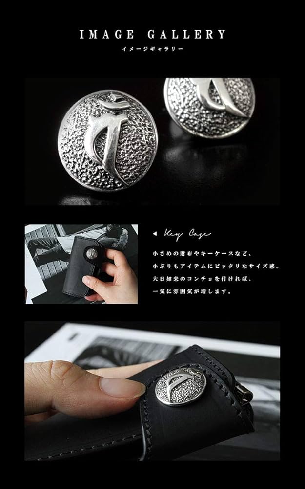 1点物手彫りコンチョ　シルバー925　ゴールド（ｋ18）インデアンジュエリー ed398b528574fdd7247639e5416594