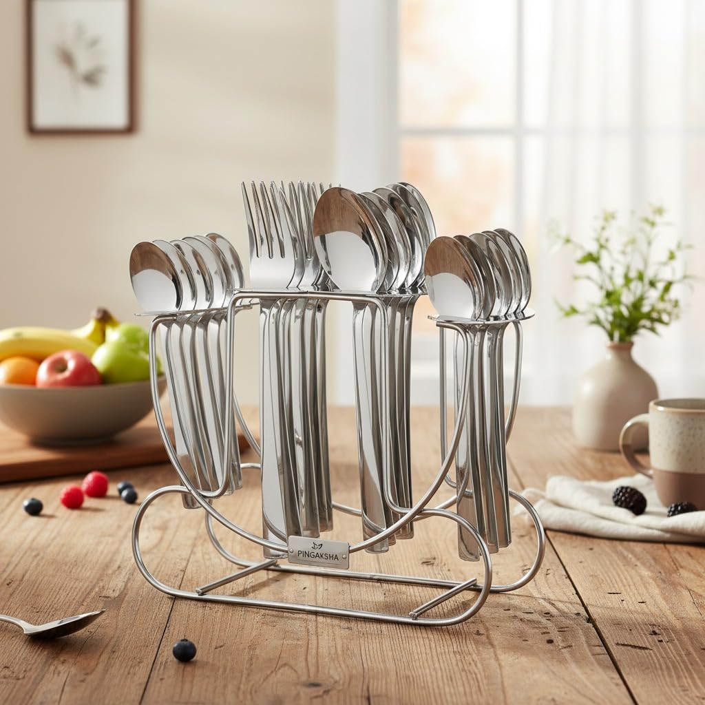 Stainless Steel Spoon Stand - Organize Your Cutlery -6