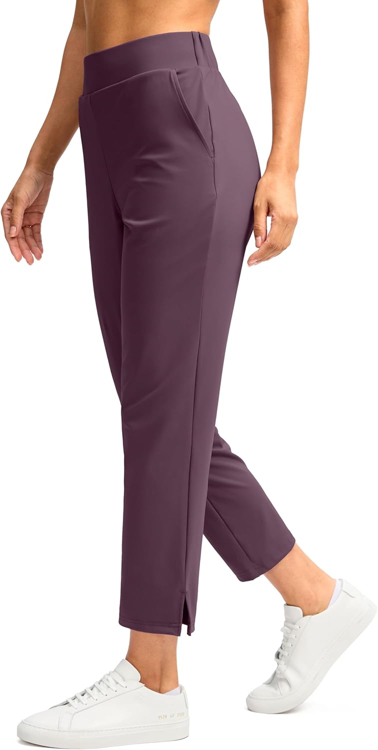 G GRADUAL Women's Pants Ankle 7/8 Golf Pants 3 Pockets Stretchy Petite Travel Pants Inner Drawstring for Work Business Casual - Image 2