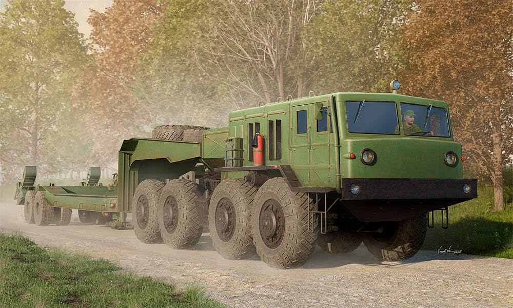Trumpeter 01089 1/35 MAZ-545 Transporter with CHMZAP-5247G Semi-trailer
