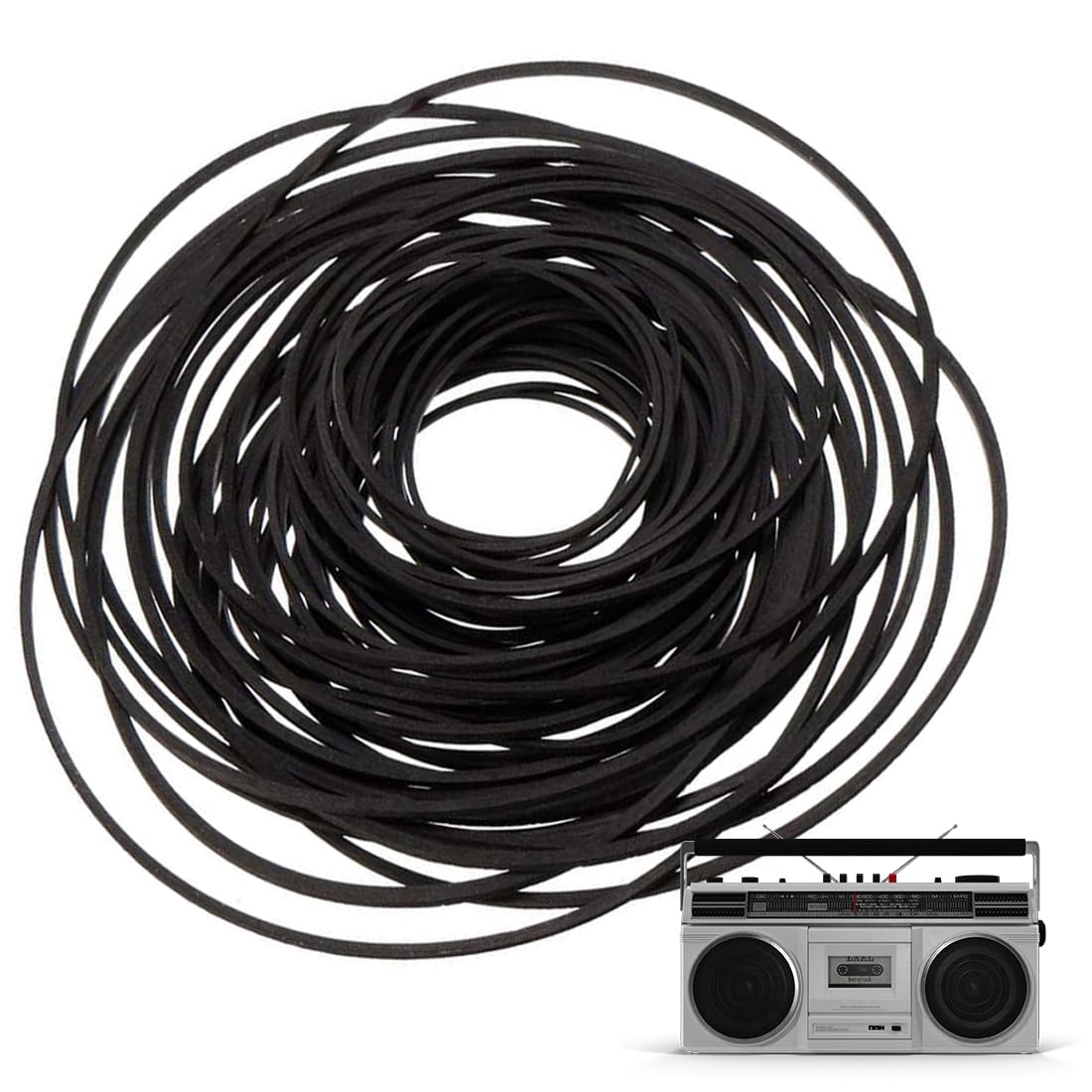 56 Cinghie Per Registratori A Cassetta - Gomma, Misure Miste, Per Walkman, Lettori Cassette - Foto 11