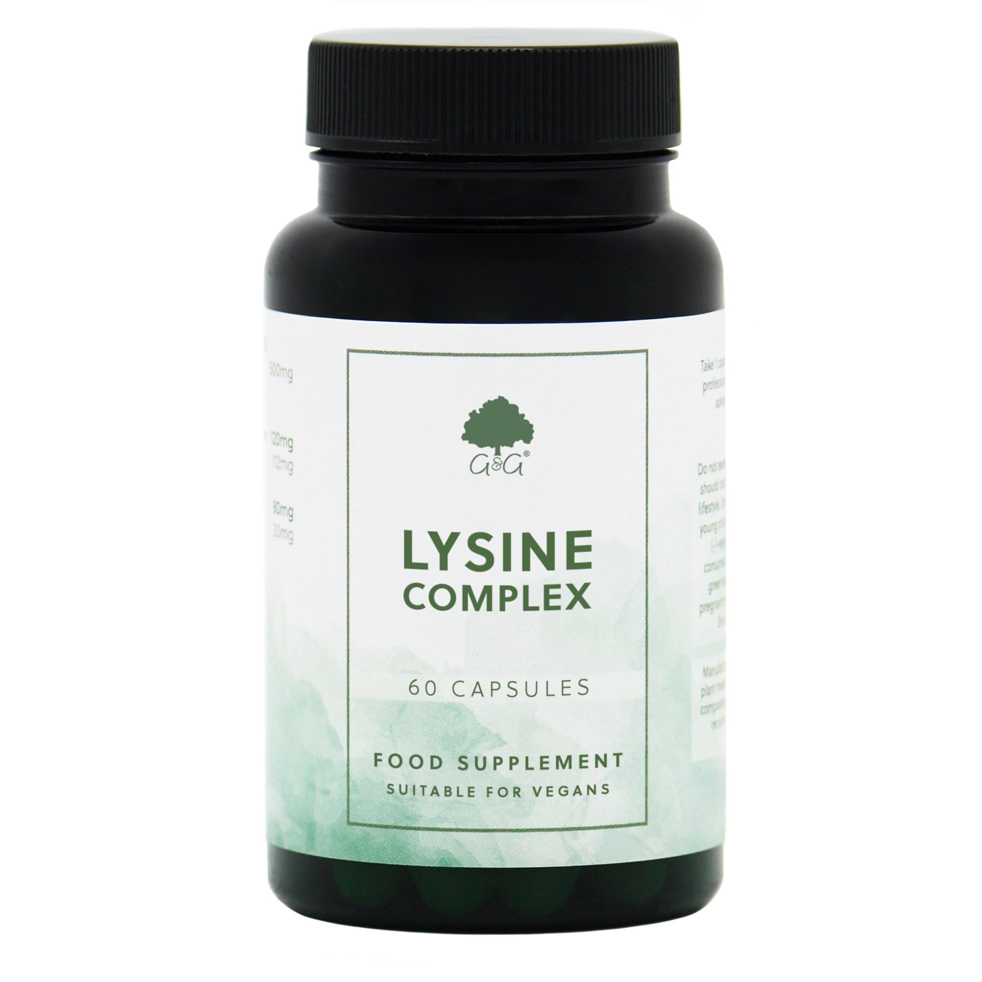L-Lysine Complex 400mg - 60 Vegan Capsules - G&G Vitamins