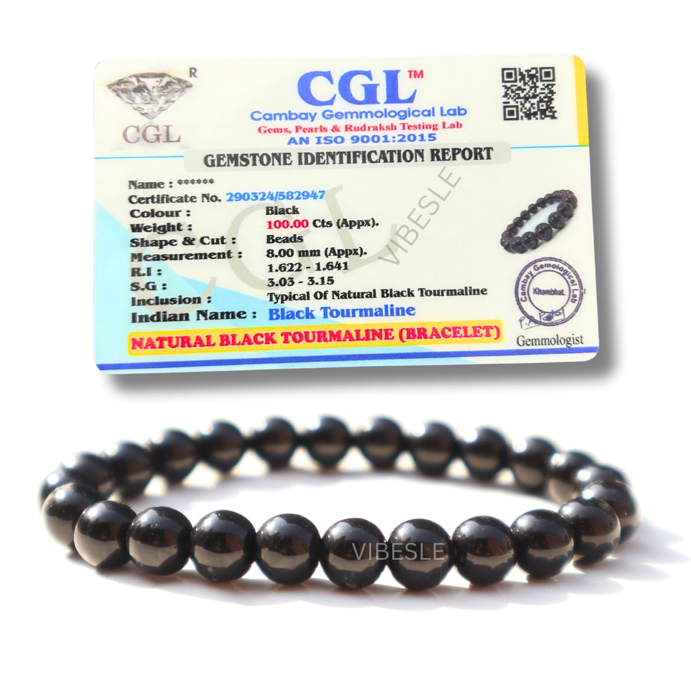 VIBESLE Natural Black Tourmaline Stone Bracelet Feng Shui Healing Crystal Gem Stone Bracelet - Help To Protect Against Negative Energy 8mm Bead size - Grounding & Protection Jewelry For Men & Women (B0D17Y9PFL) Amazon Price History, Amazon Price Tracker