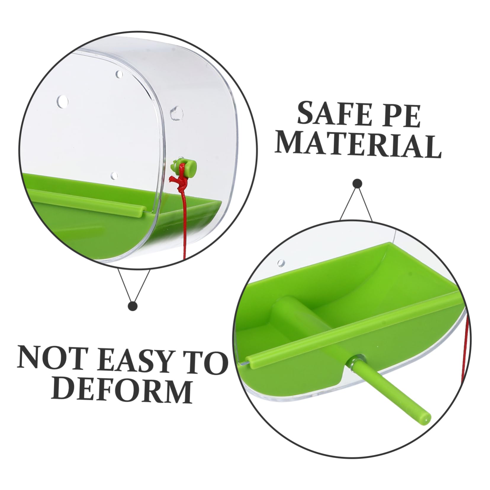 HANABASS 4juegos Alimentador De Pájaros para Ventana con Ventosas Comedero Transparente y Práctico para Periquitos y Canarios Observación De Aves para Familias