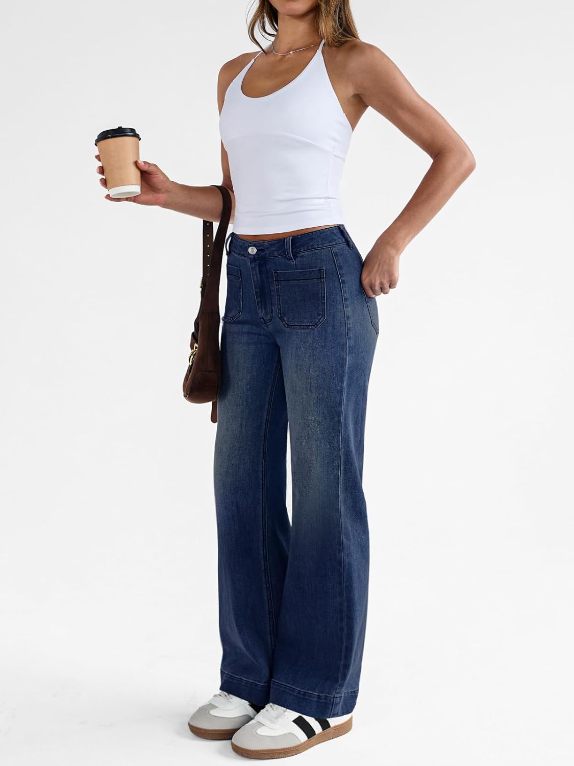 Trendy Queen Women's Wide Leg Jeans High Waisted Straight Leg Jeans Stretchy Baggy Denim Pants - Image 3