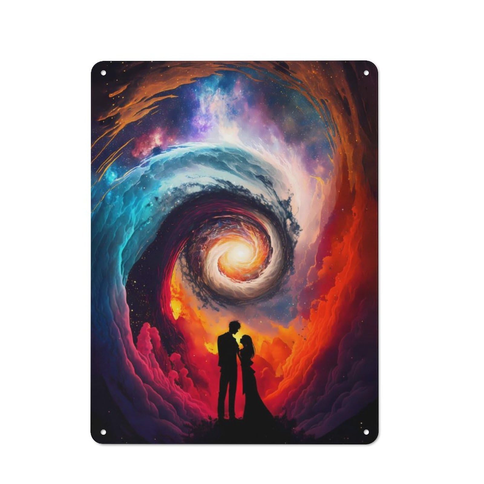 Junmoney Interstellar Love Story Cottage Style Country Metal Sign 40X30cm, Farmhouse Wall Decor For Farmhouse Kitchen, Pantry Or Dining Area