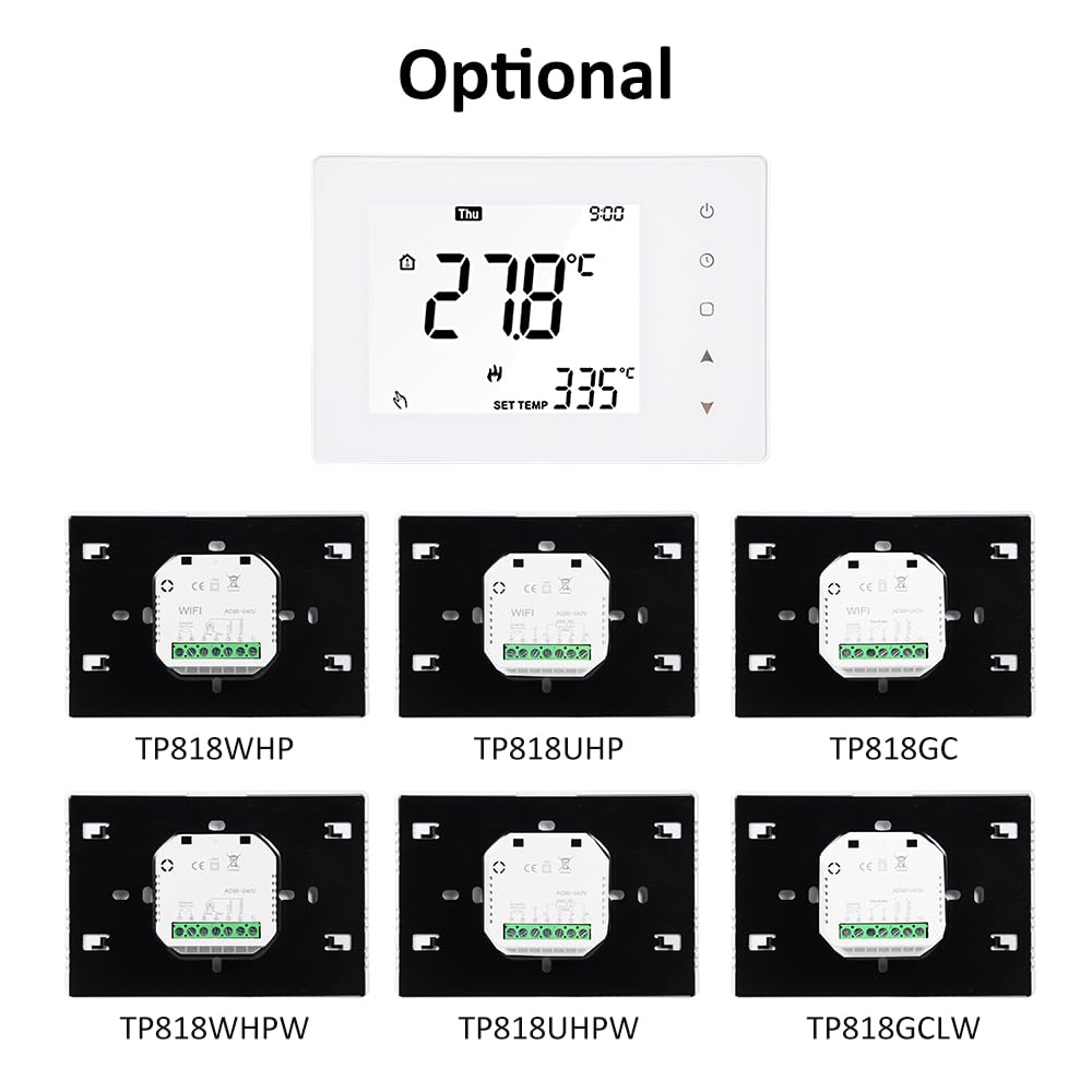 16A Smart Thermostat Wöchentlich programmierbarer LCD-Display-Touchscreen-Raumtemperaturregler für elektrische Heizung (TP818UHP)