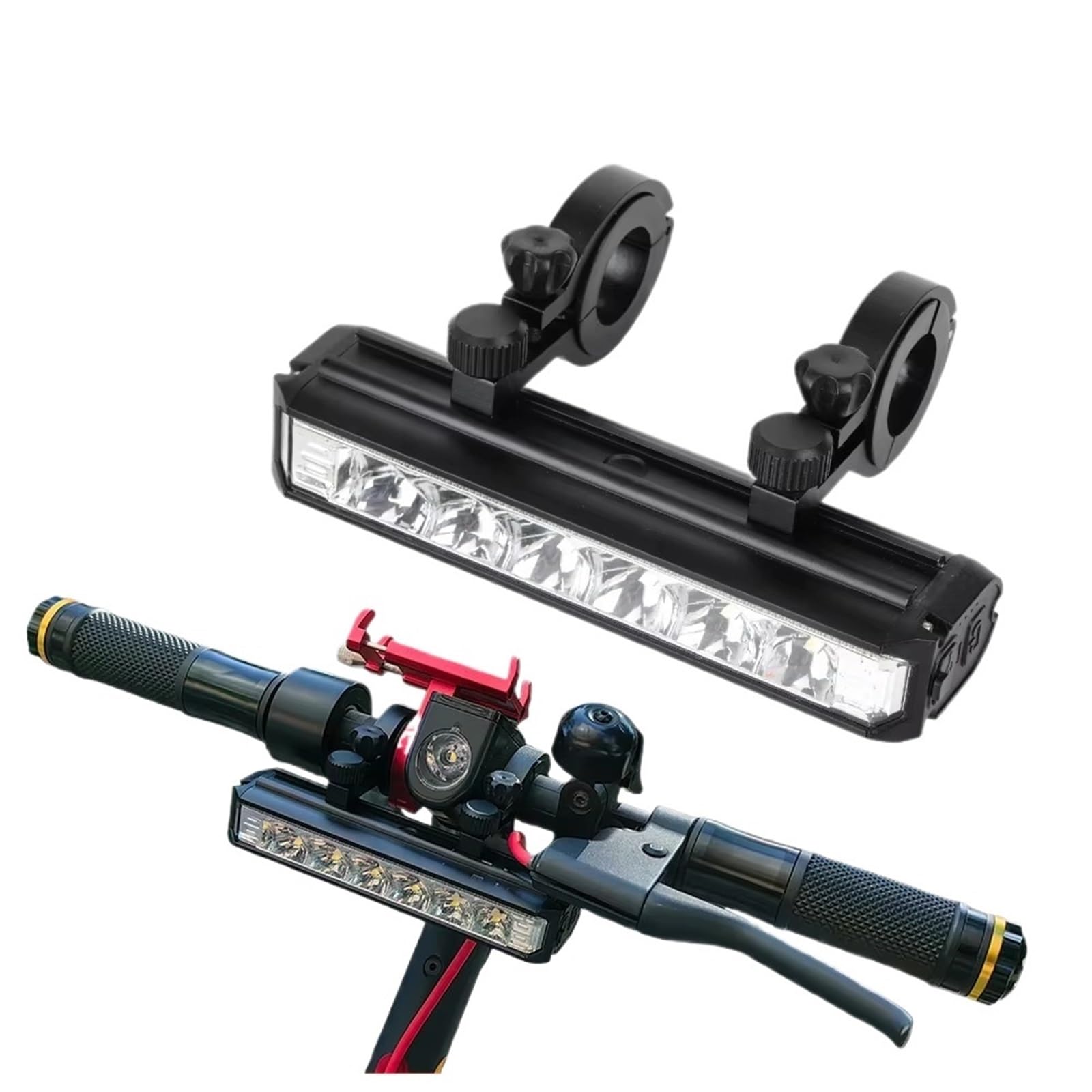 Luce LED Anteriore for Scooter Elettrico for Xiaomi 2000mAh 4000mAh Torcia Impermeabile Lampada da Ciclismo con Ricarica USB