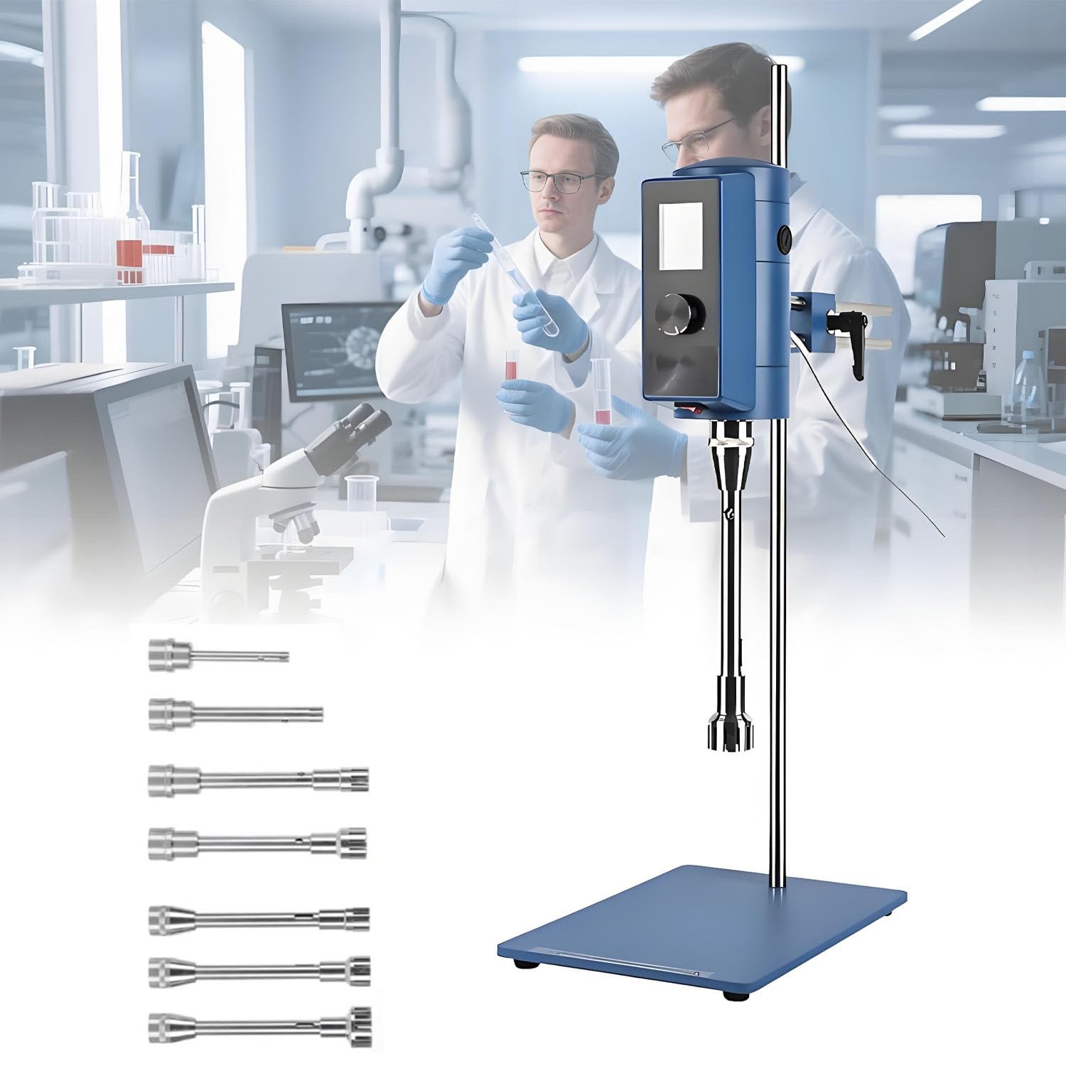 GLBMXDD High Speed Homogenizer,Lab Homogenizers,Laboratory dispersant emulsifier,high Shear Mixer 5~10000ml,Speed Adjustable 2000-28000rpm,for Large Batch Sample Mixing 50F