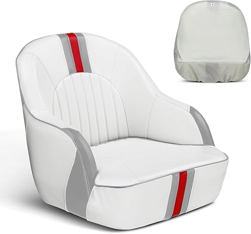 Miniatura 10 de PEXMOR Asiento de barco abatible deportivo de alta calidad con funda de asiento de barco, impermeable, bisagras de aluminio, tornillos de acero