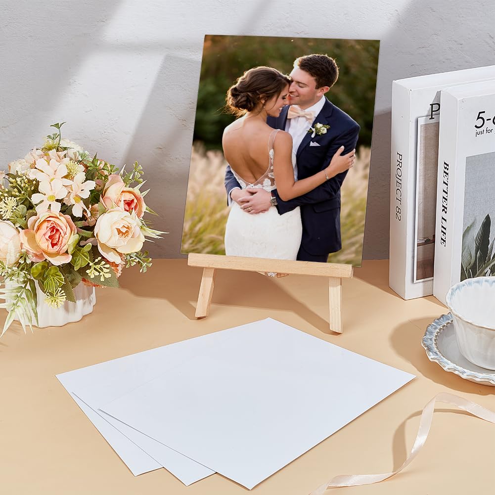 CRASPIRE 4 Pcs 8''x10'' Sublimation Metal Photo Blanks Aluminum Photo Panel Metal Aluminum Sign Sublimation Board Blank for DIY Sublimation Printing Photo Graduation Anniversaries Birthdays - Image 4