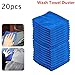 WANSUPYIN 2024 20Pcs Replacement High Density Fabric Microfiber Cleaning Auto Car Detailing Soft Cloths Wash Towel Accessory