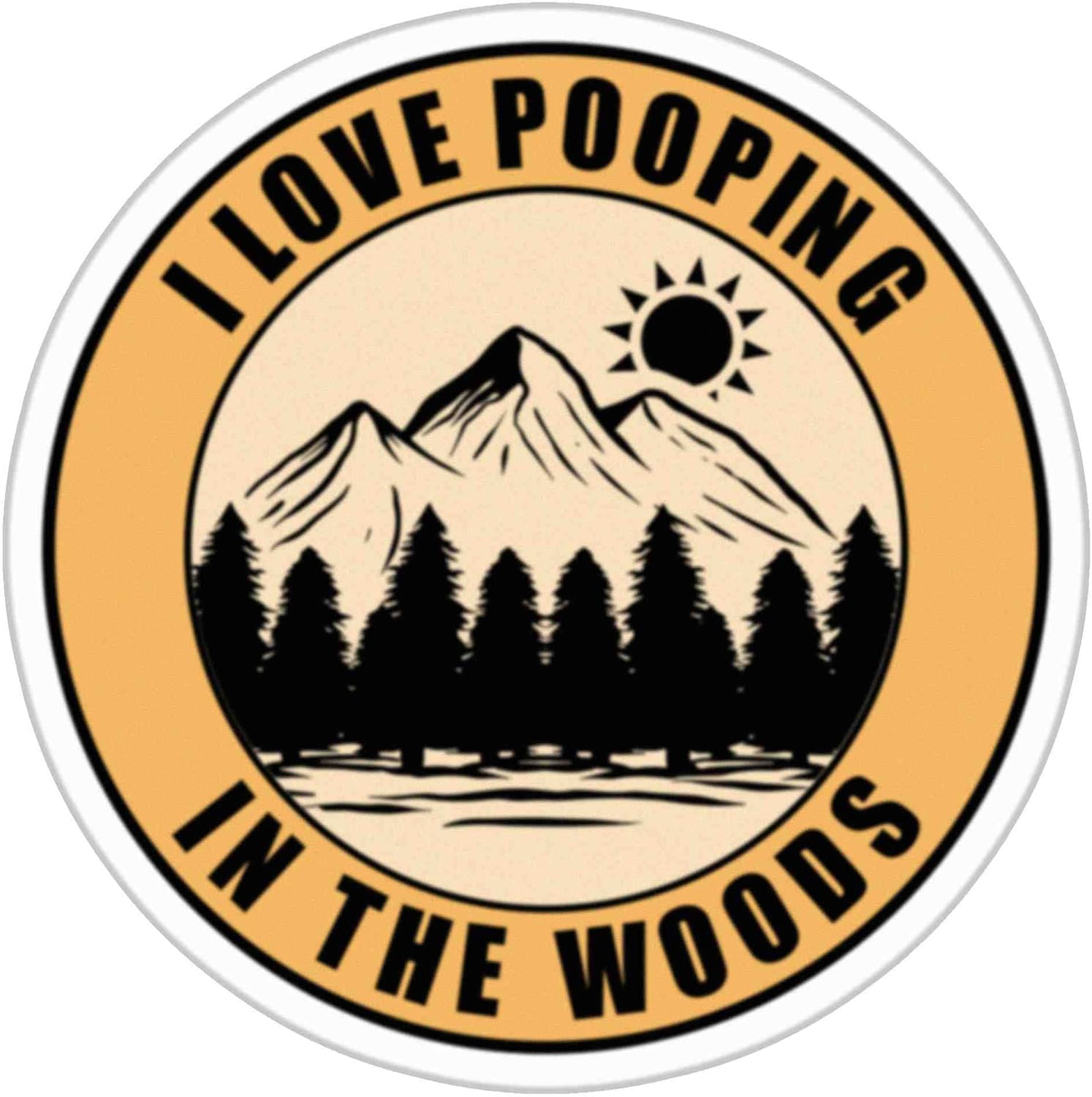 Traveling Camping Forest Stickers I Love Pooping in The Woods Colors Vinyl Stickers