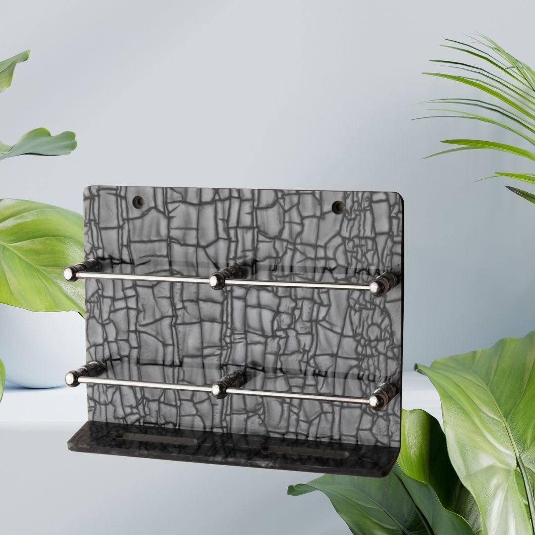 STIMULUS Acrylic Mobile Phone Stand for Wall, Multi-Purpose use as TV Ac Remote Stand Suitable for Phone Charging Wall Holder in Marble Grey Color- Made in India-image-40