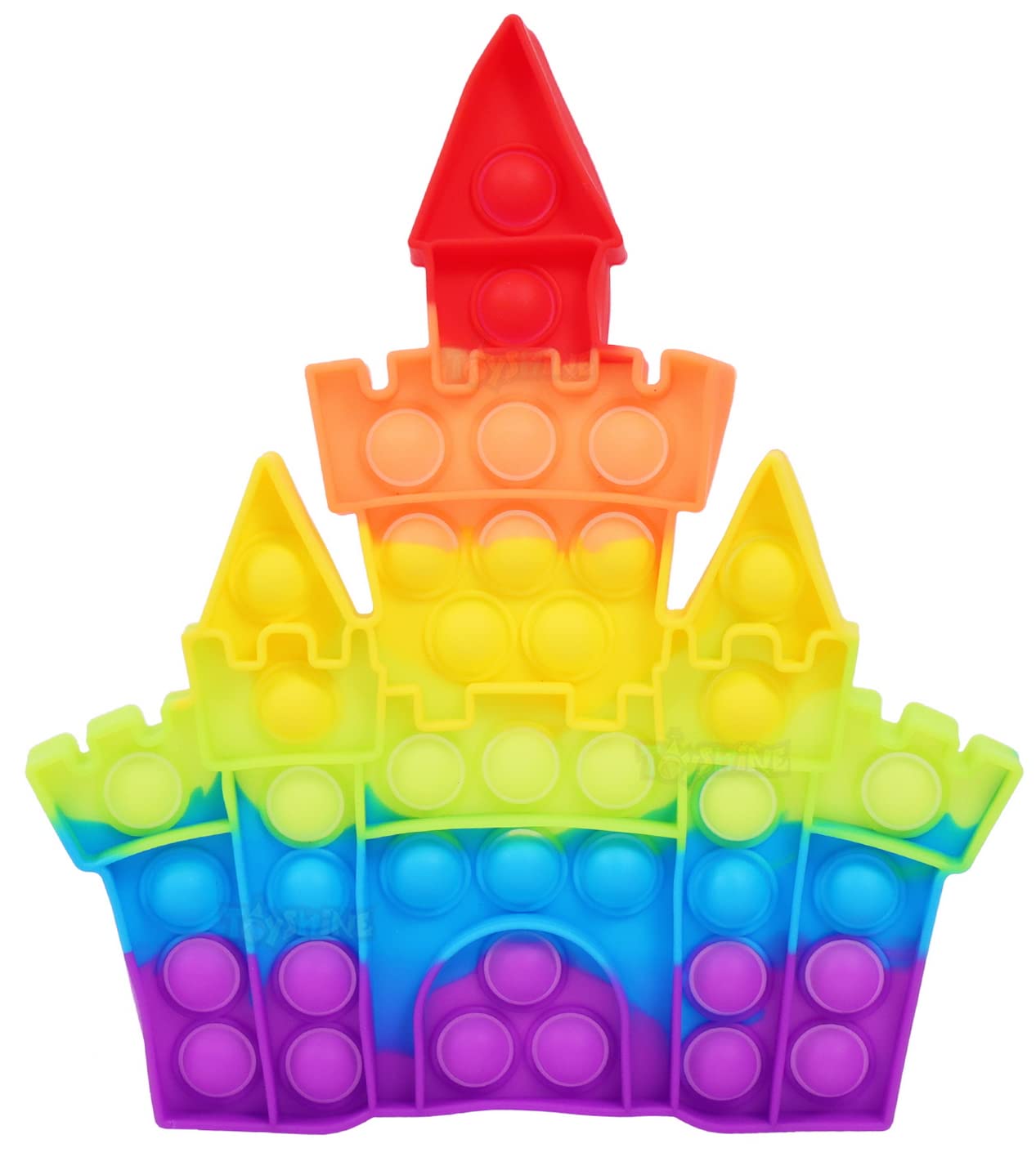 ToyshineBig Princess Castle Pop It Poppers Pot-it Gifts for Girl boy Teens Kids, Sensory Popit- Popping Toy- Dark Color
