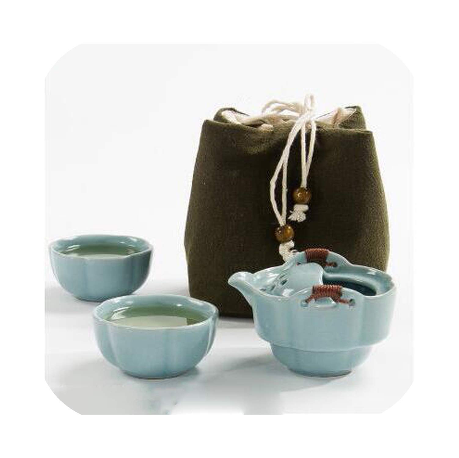 TYUHDUYUR Drinkware Coffee Tea Sets Ceramic Teapot Kettle Teacup Porcelain Portable Travel Tea Set Chinese Tea Set (11 Travel Tea Sets) (2 Travel Tea Sets)