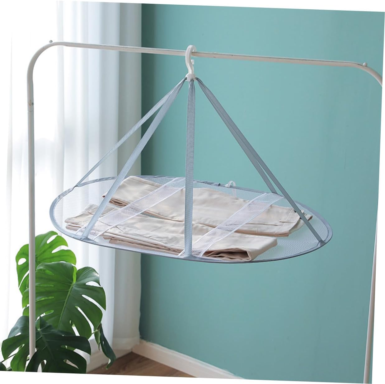 SAFIGLE 3pcs Hanging Clothes Drying Baskets, Household Laundry Storage Hangers with Single, Double, and Triple Layers, Breathable Mesh Nets for Sweaters, Socks, and Delicate Garments,