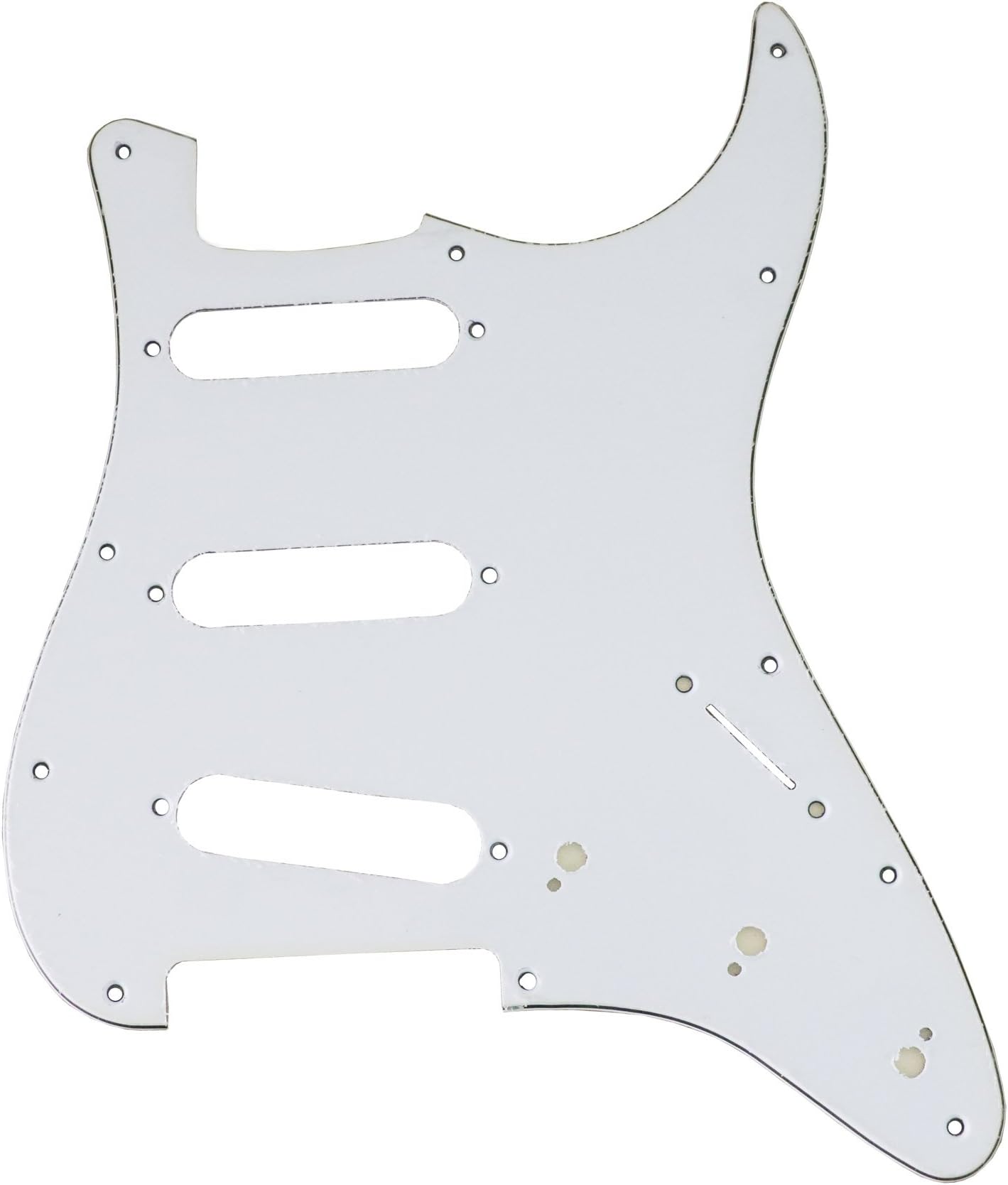 Metallor Electric Guitar Pickguard 3 Ply 11 holes SSS Single Coil Compatible with Strat Design Modern Style Guitar Parts Replacement black FST_10W